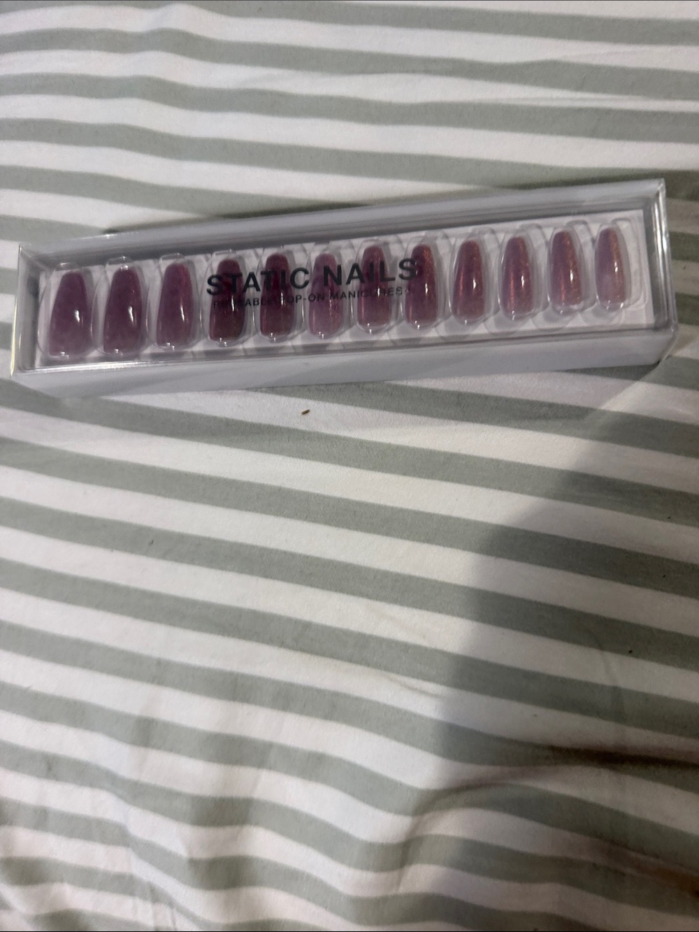 Static Nails Mauve Press-On Nail Set – Ready-to-Wear Salon Finish
